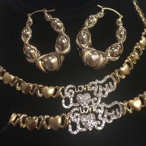 xoxo I love you jewelry set